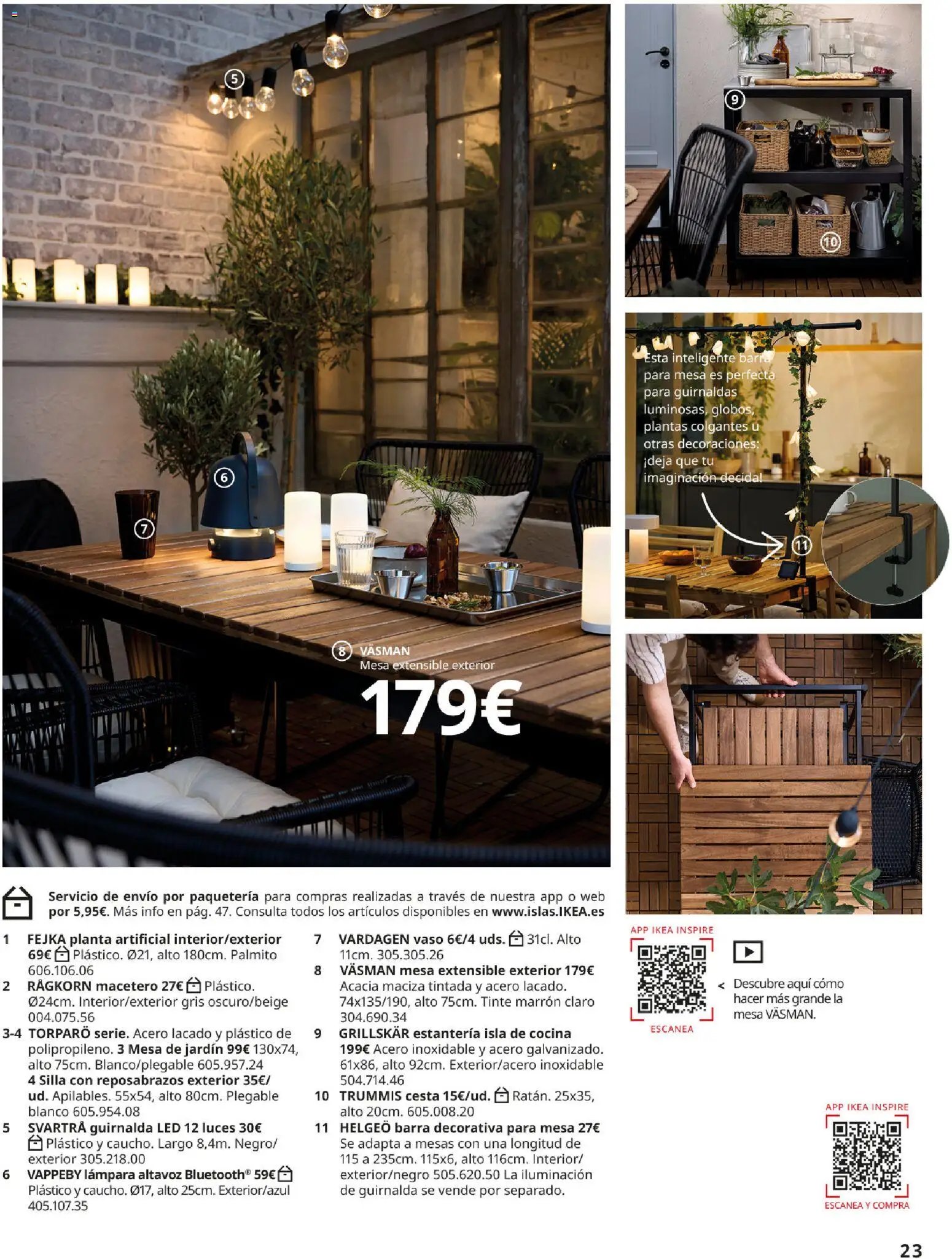 Catálogo IKEA Muebles de exterior