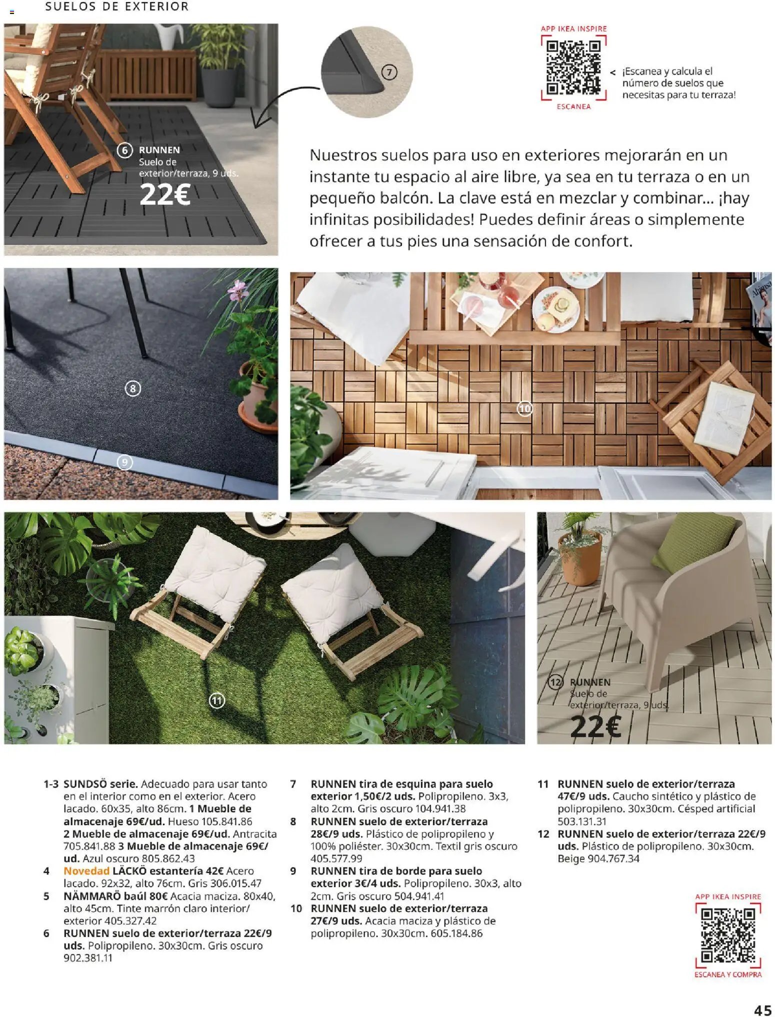 Catálogo IKEA Muebles de exterior