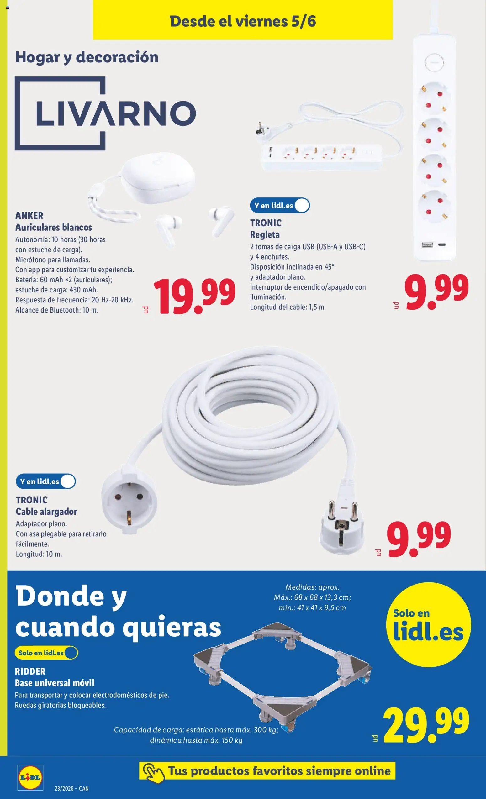 Lidl folleto de bazar Canarias