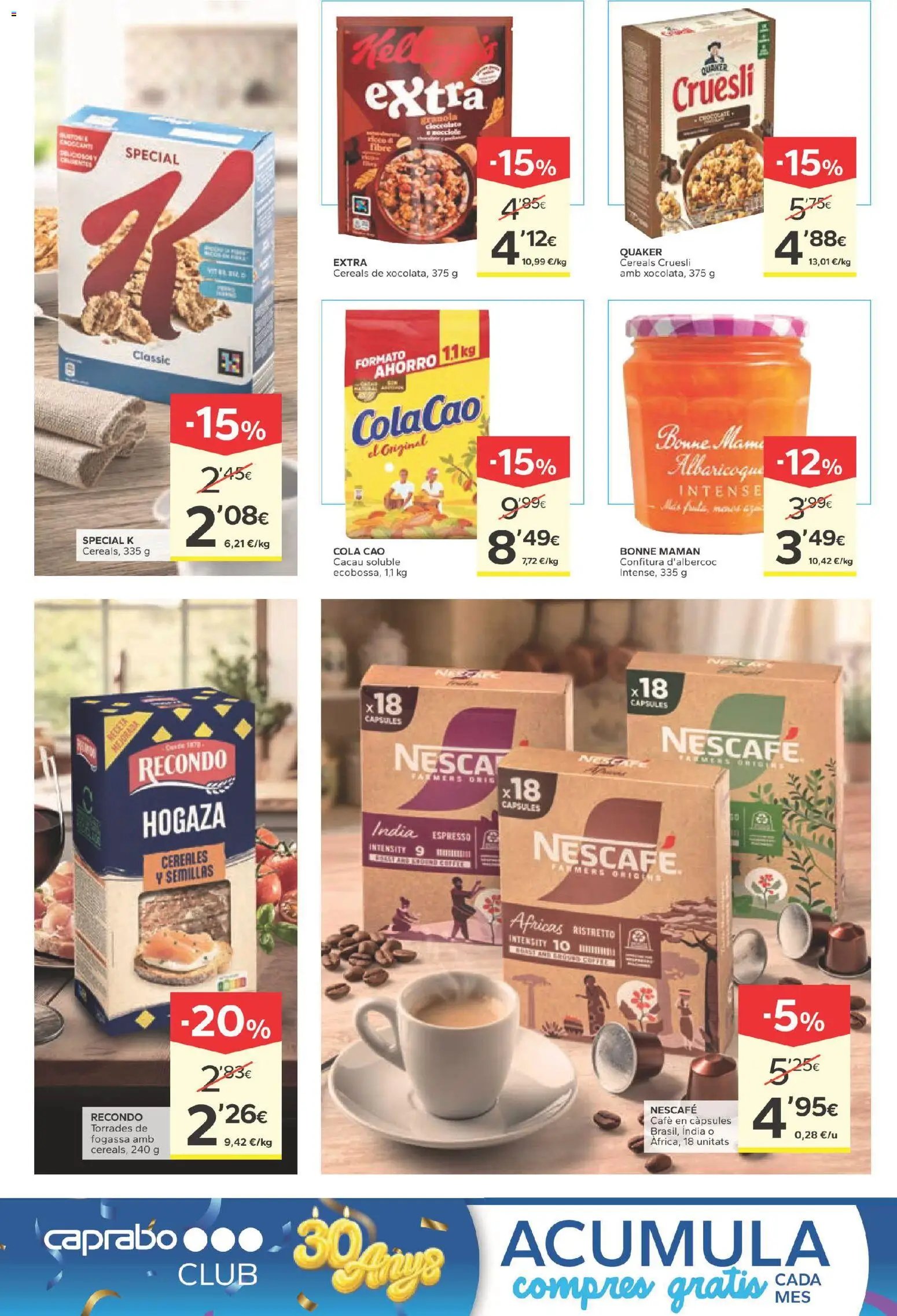 Caprabo folleto 30 anys