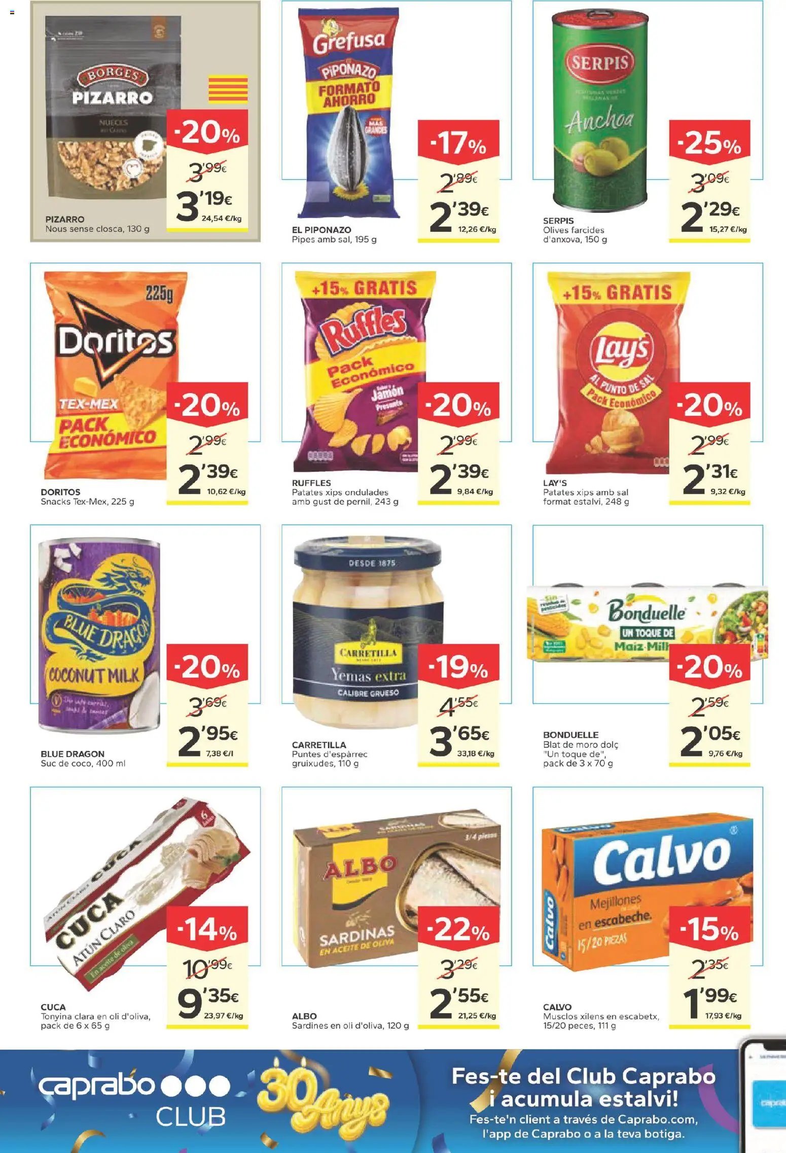 Caprabo folleto 30 anys