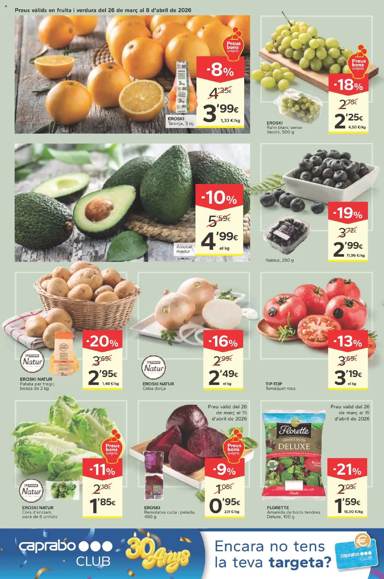 Caprabo folleto 30 anys