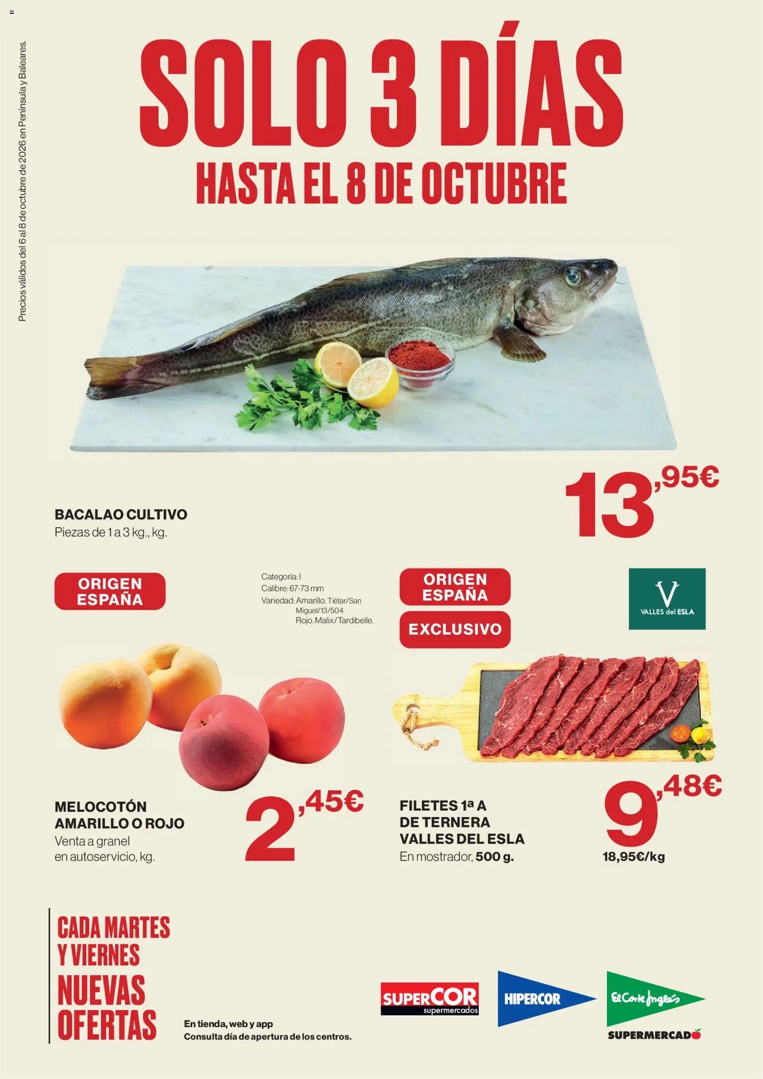 Hipercor Solo 3 días
