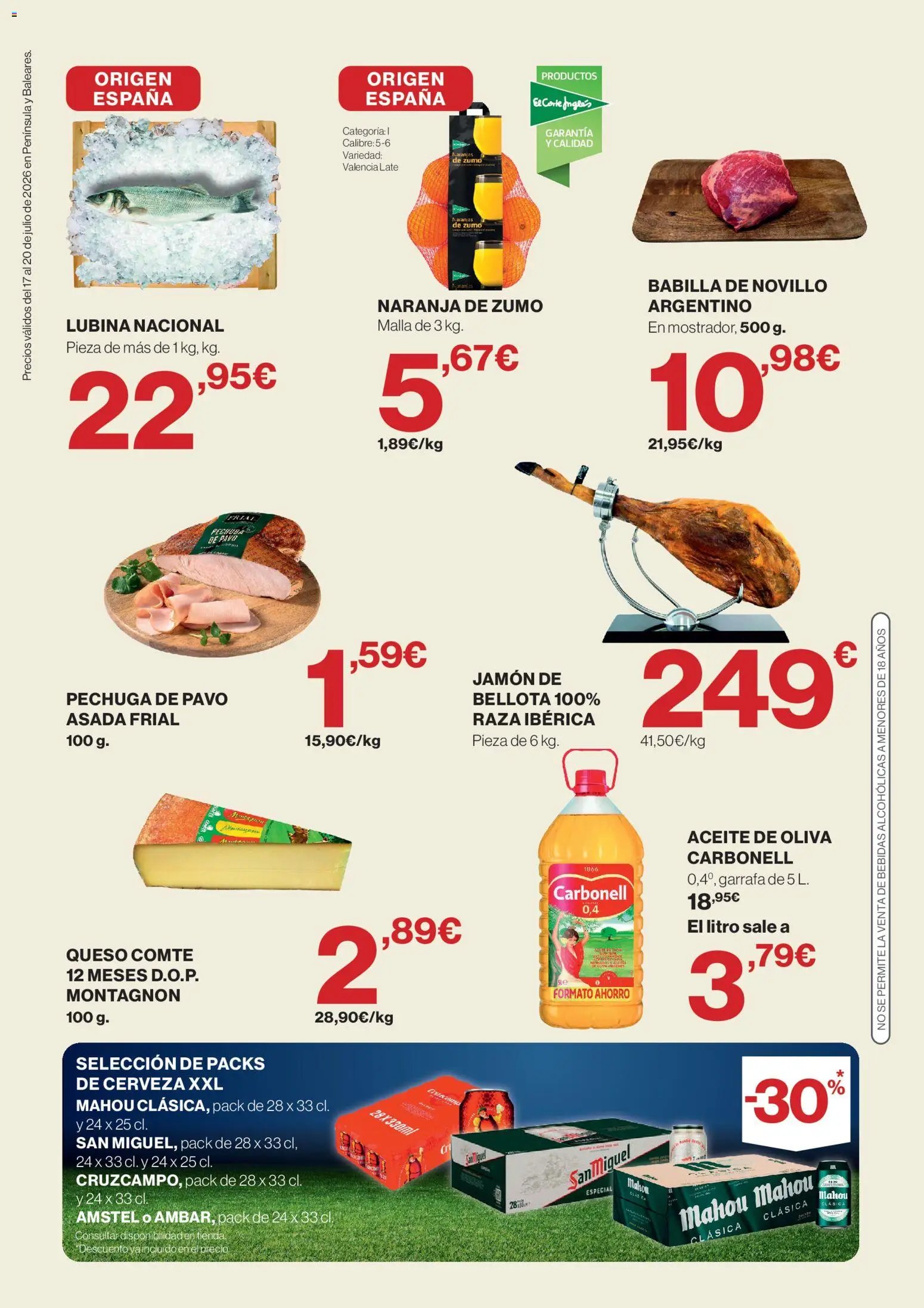 El Corte Inglés solo 3 días