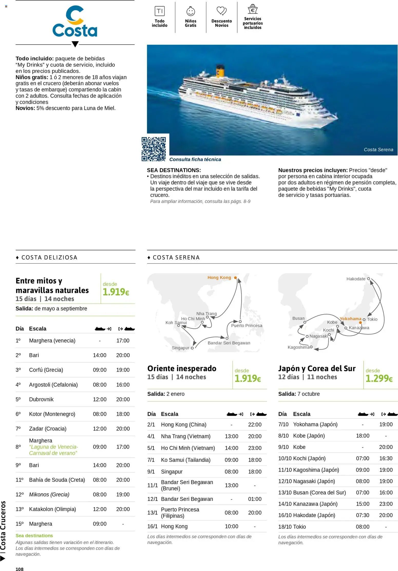 Viajes El Corte Inglés Cruceros marítimos