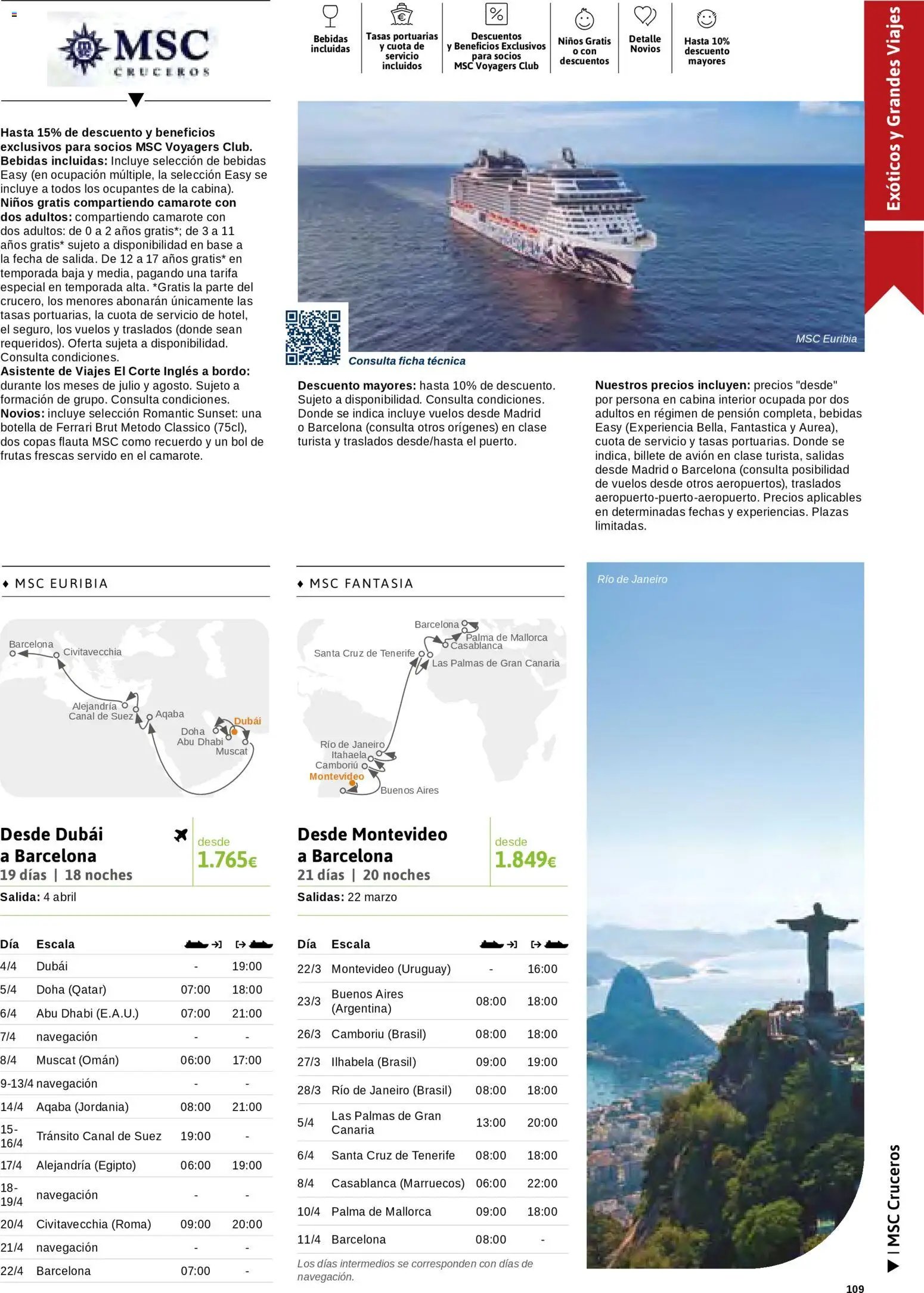 Viajes El Corte Inglés Cruceros marítimos