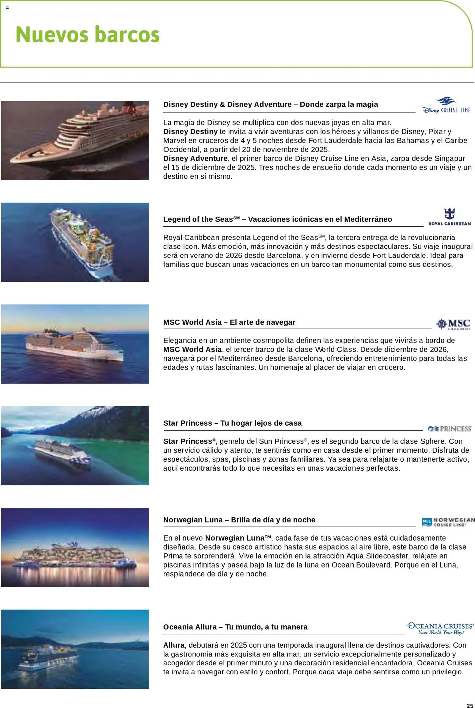 Viajes El Corte Inglés Cruceros marítimos