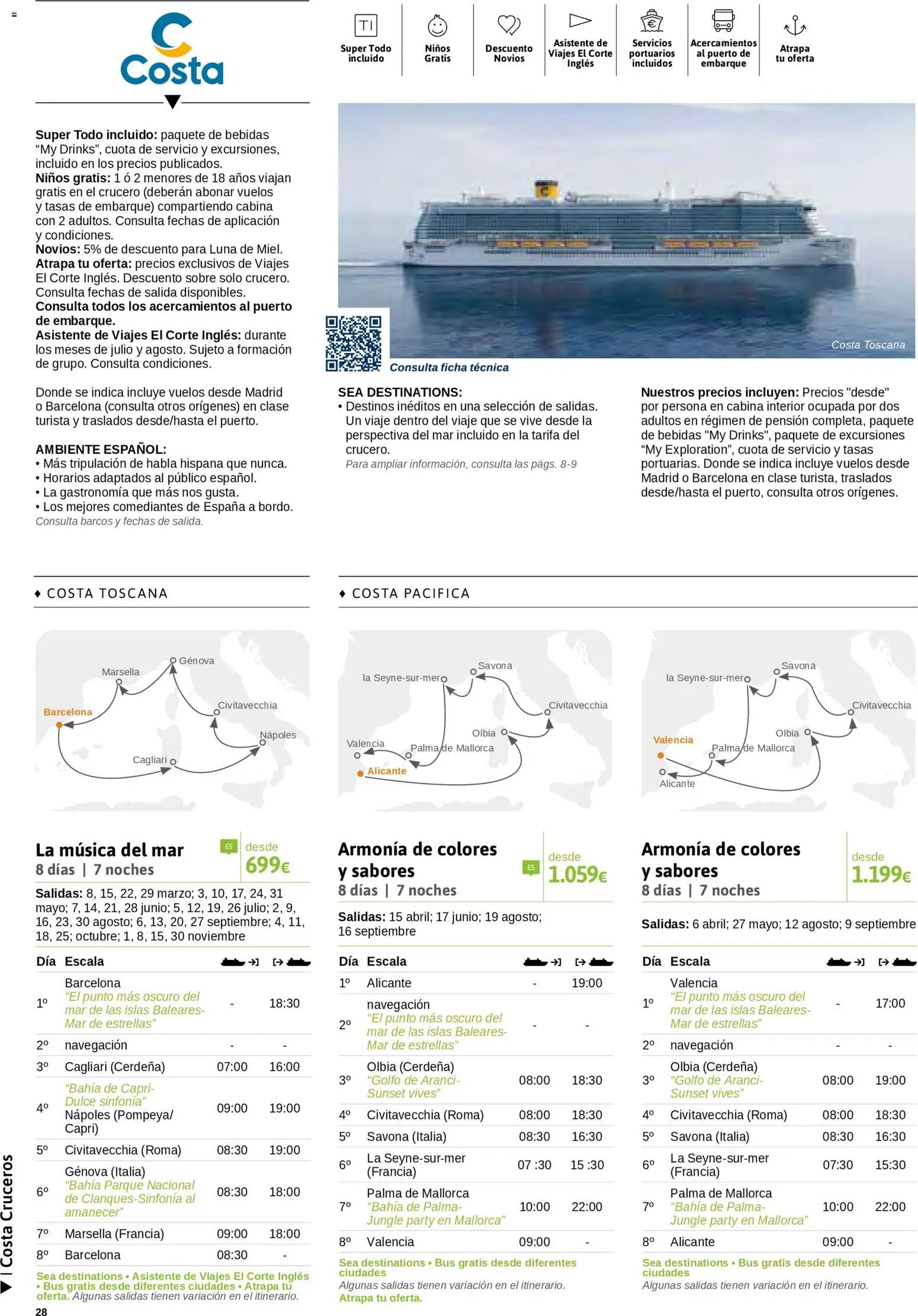Viajes El Corte Inglés Cruceros marítimos
