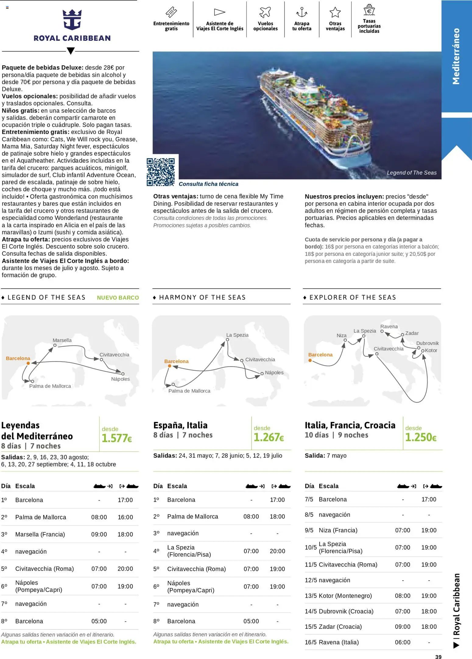 Viajes El Corte Inglés Cruceros marítimos