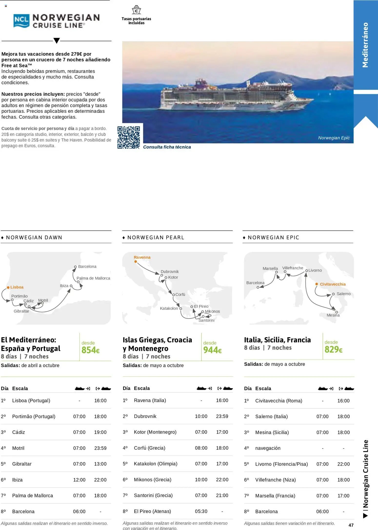 Viajes El Corte Inglés Cruceros marítimos