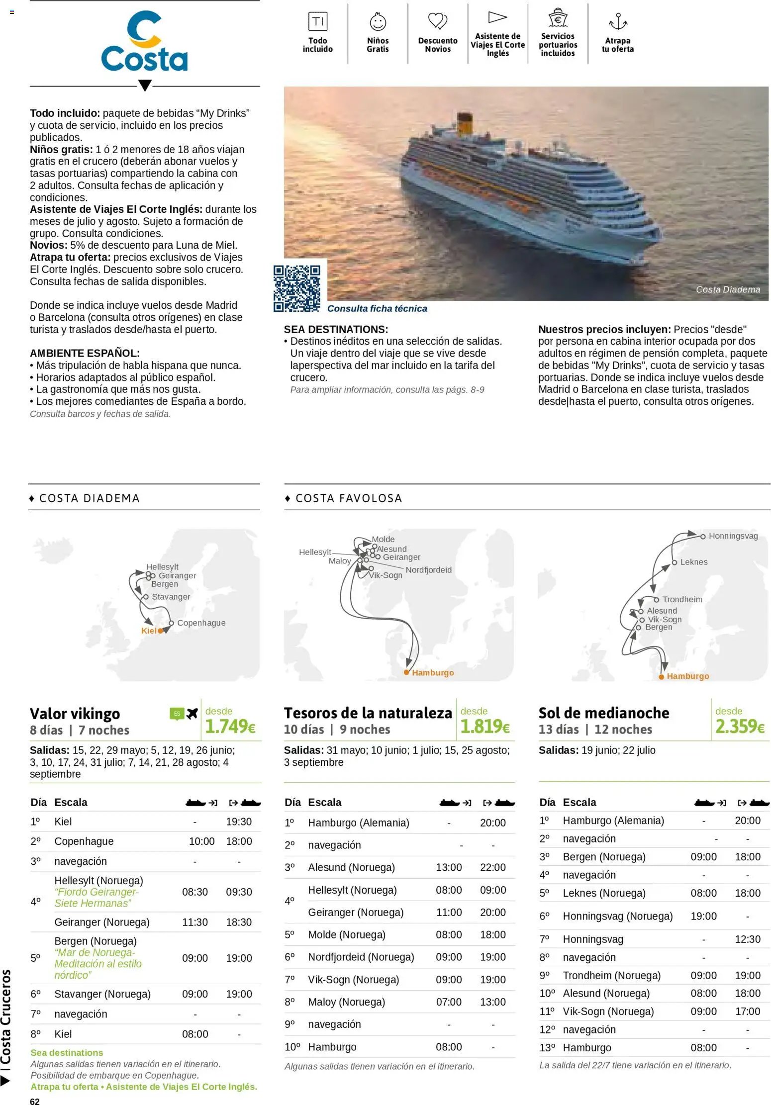 Viajes El Corte Inglés Cruceros marítimos