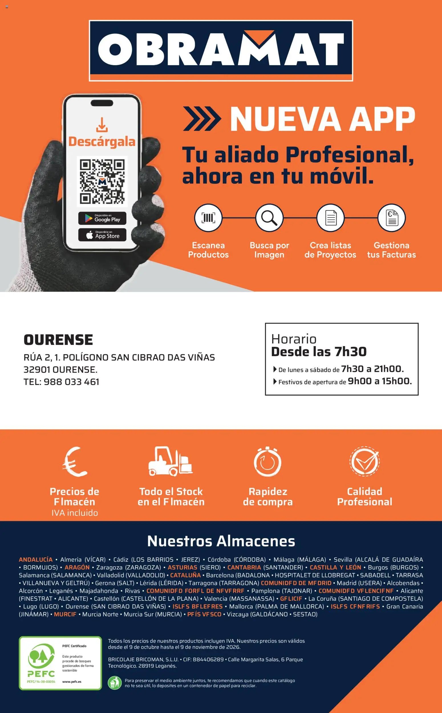 Obramat - Reformas Otono Imprenta Almacenes 41 Ourense 2026