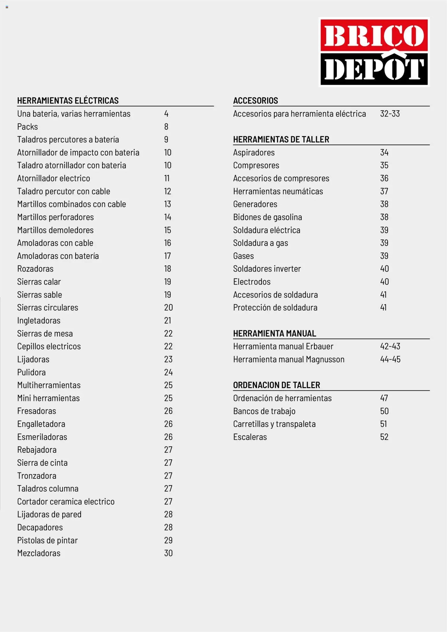 Brico Depôt Catalogo de Herramientas