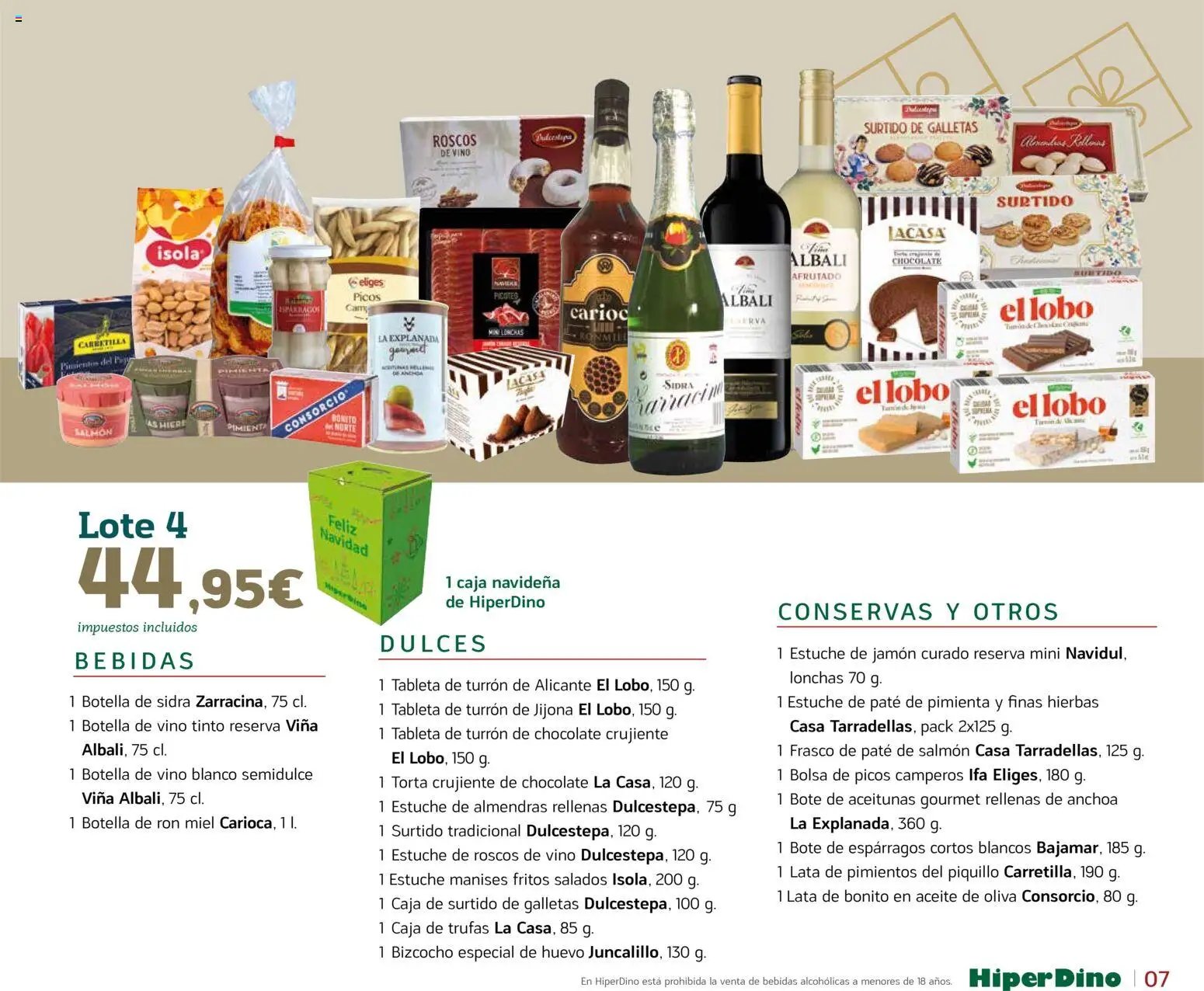 HiperDino - Catálogo Lotes y Cestas