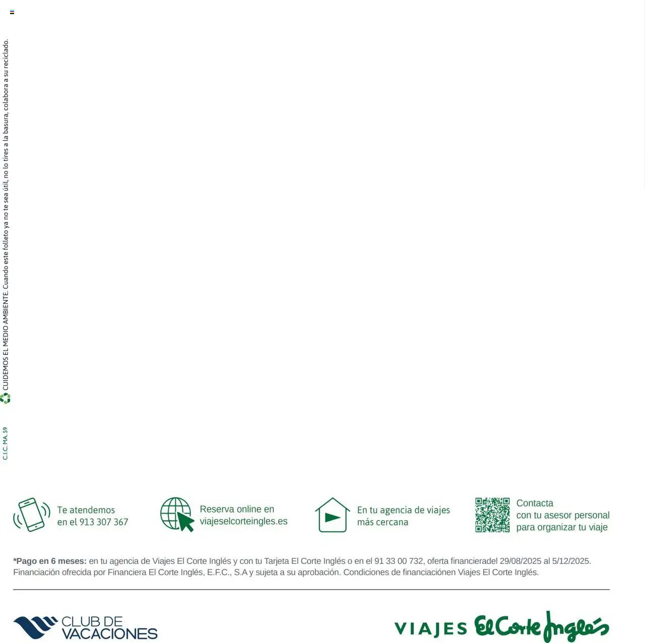 Viajes El Corte Inglés - Club de Vacaciones - Vacaciones Económicas Personalizado