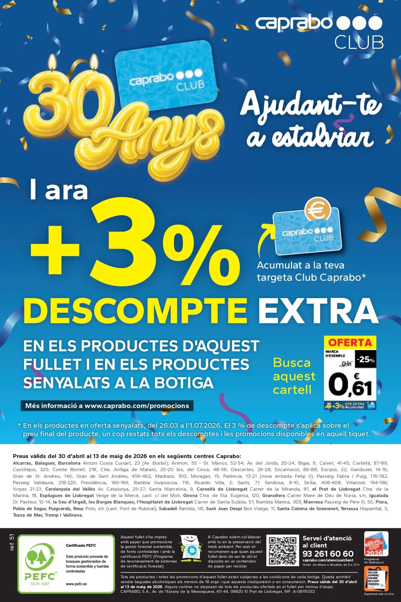 Caprabo Club 30 anys