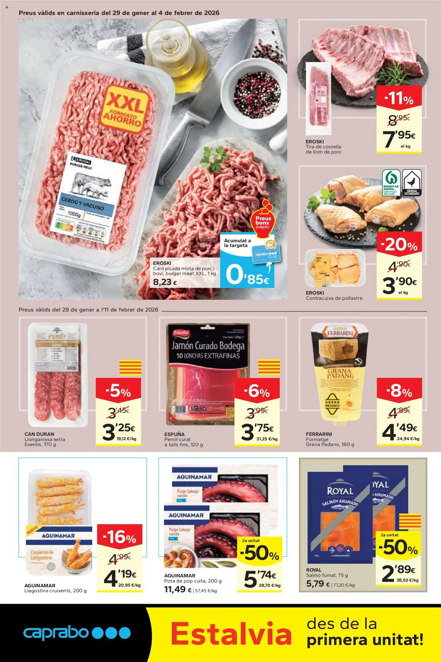 Caprabo - Estalvia des de la primera unitat