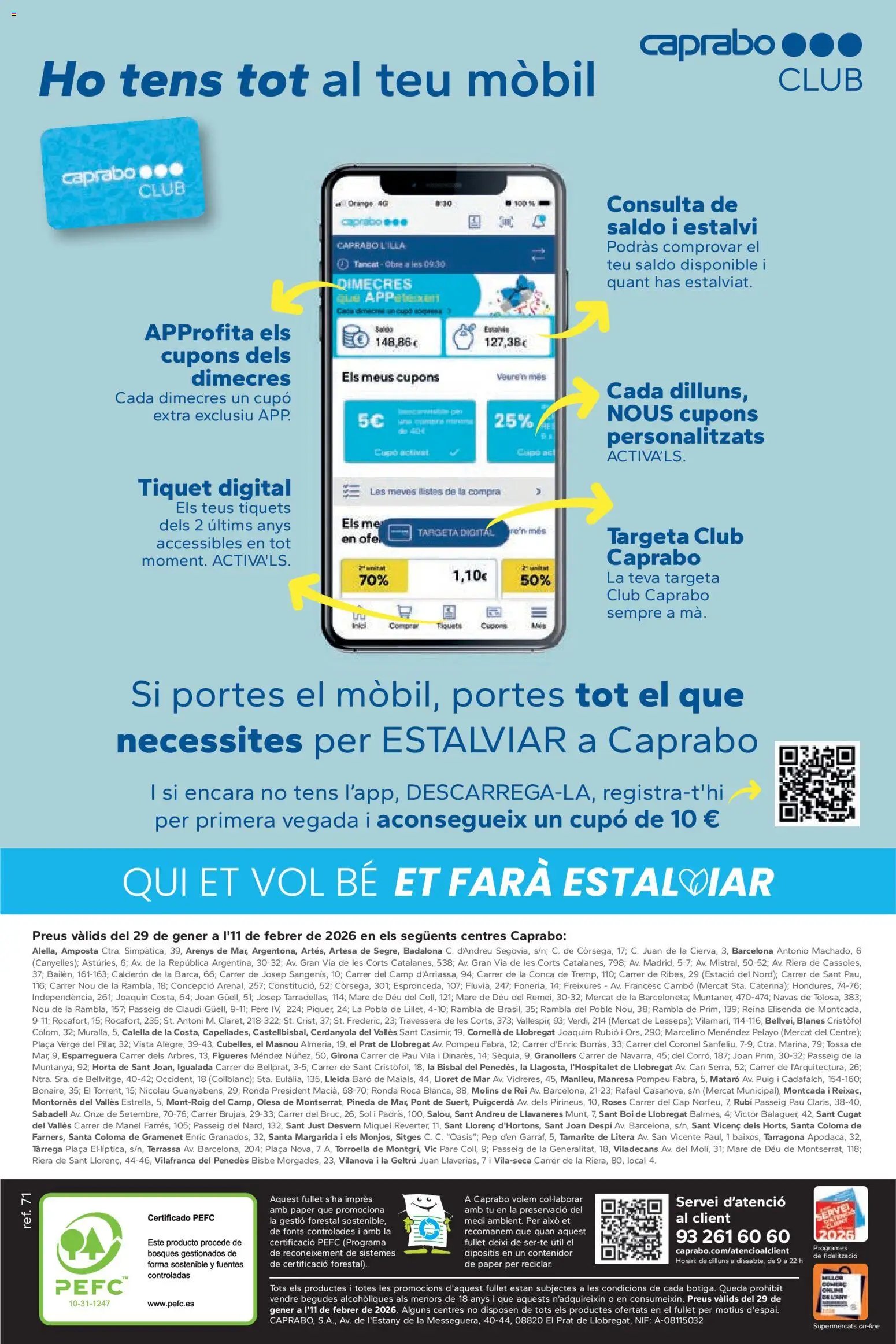 Caprabo - Estalvia des de la primera unitat