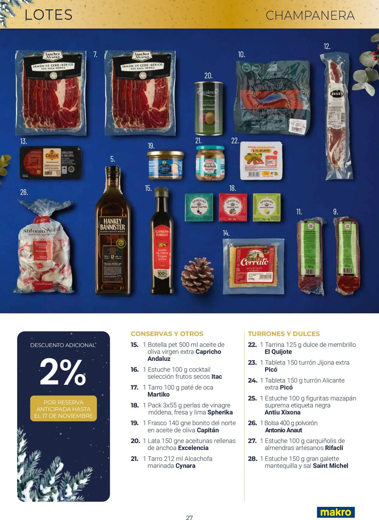 Makro Lotes y Cestas Navidad Centro