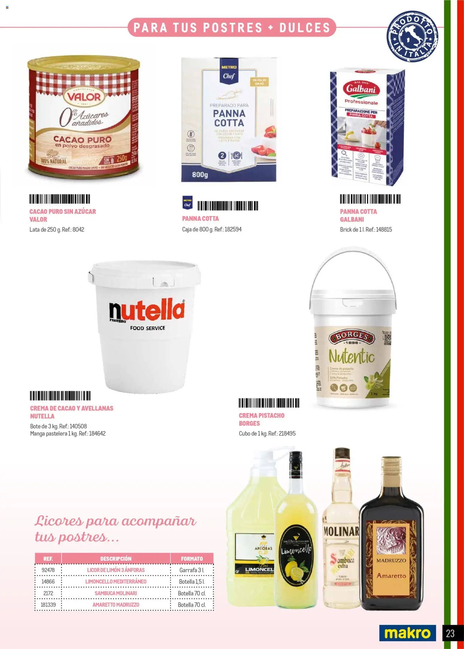 Makro Restaurantes italianos Prat