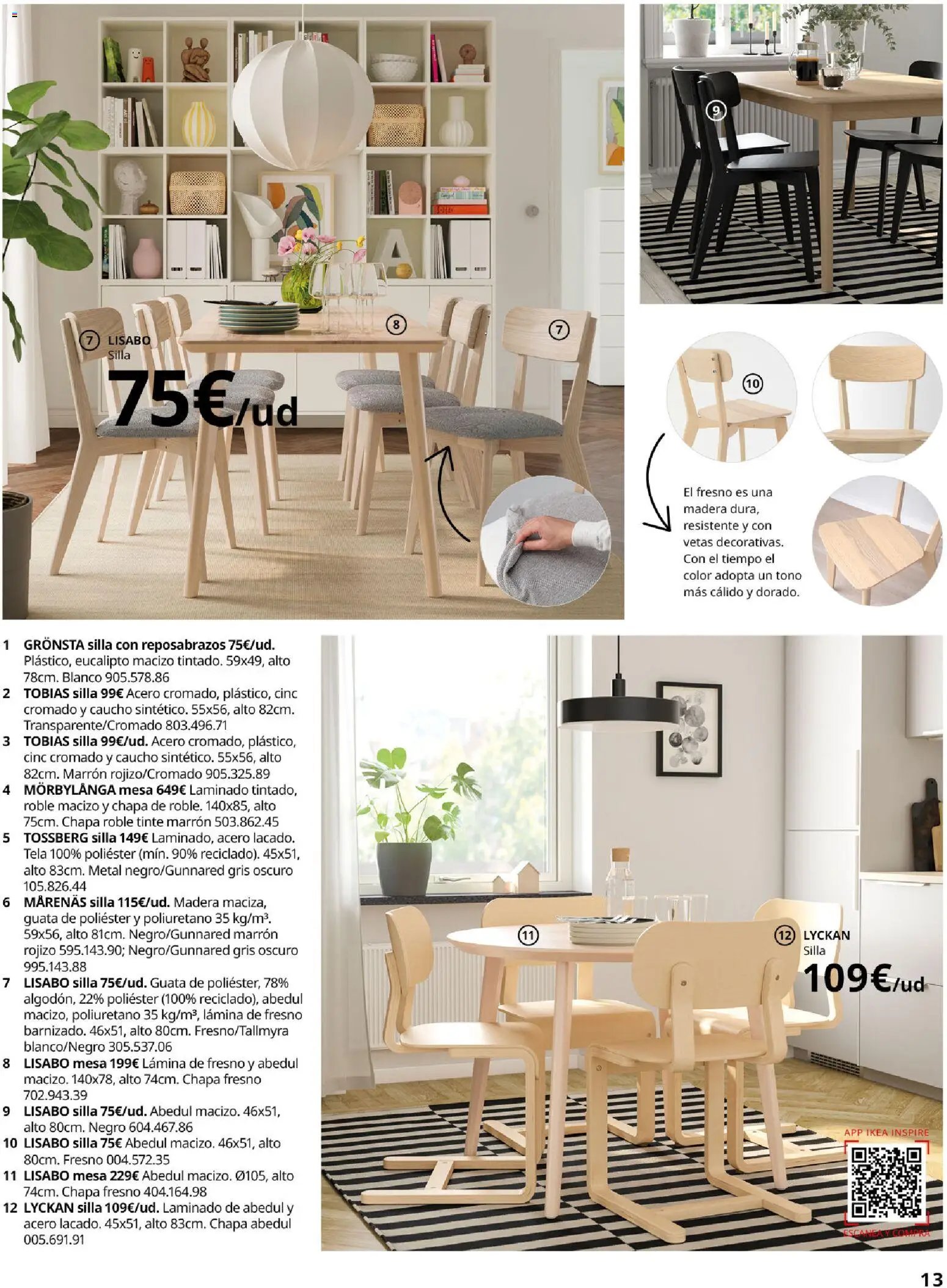 Catálogo IKEA Comedores