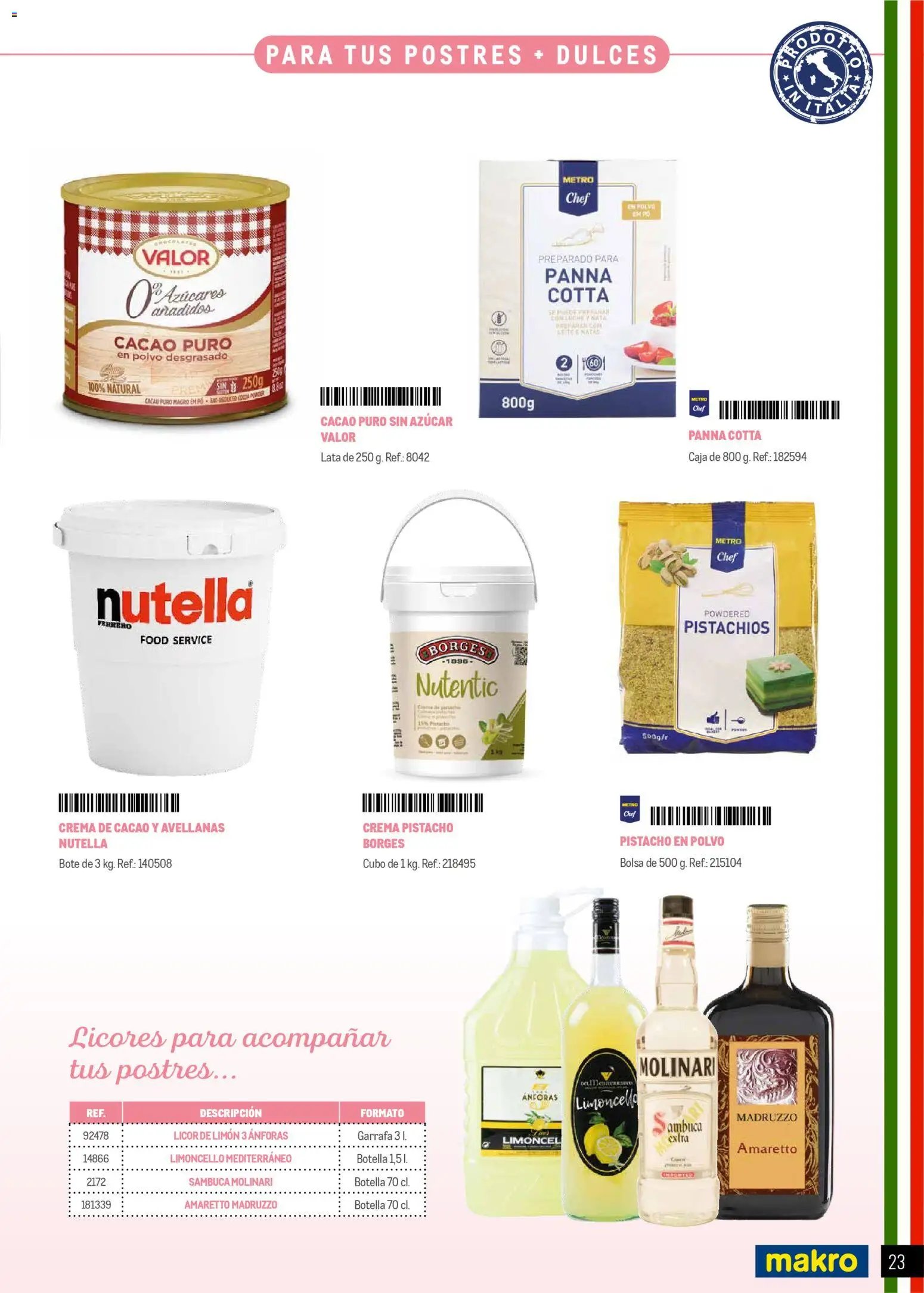 Makro Restaurantes italianos Norte