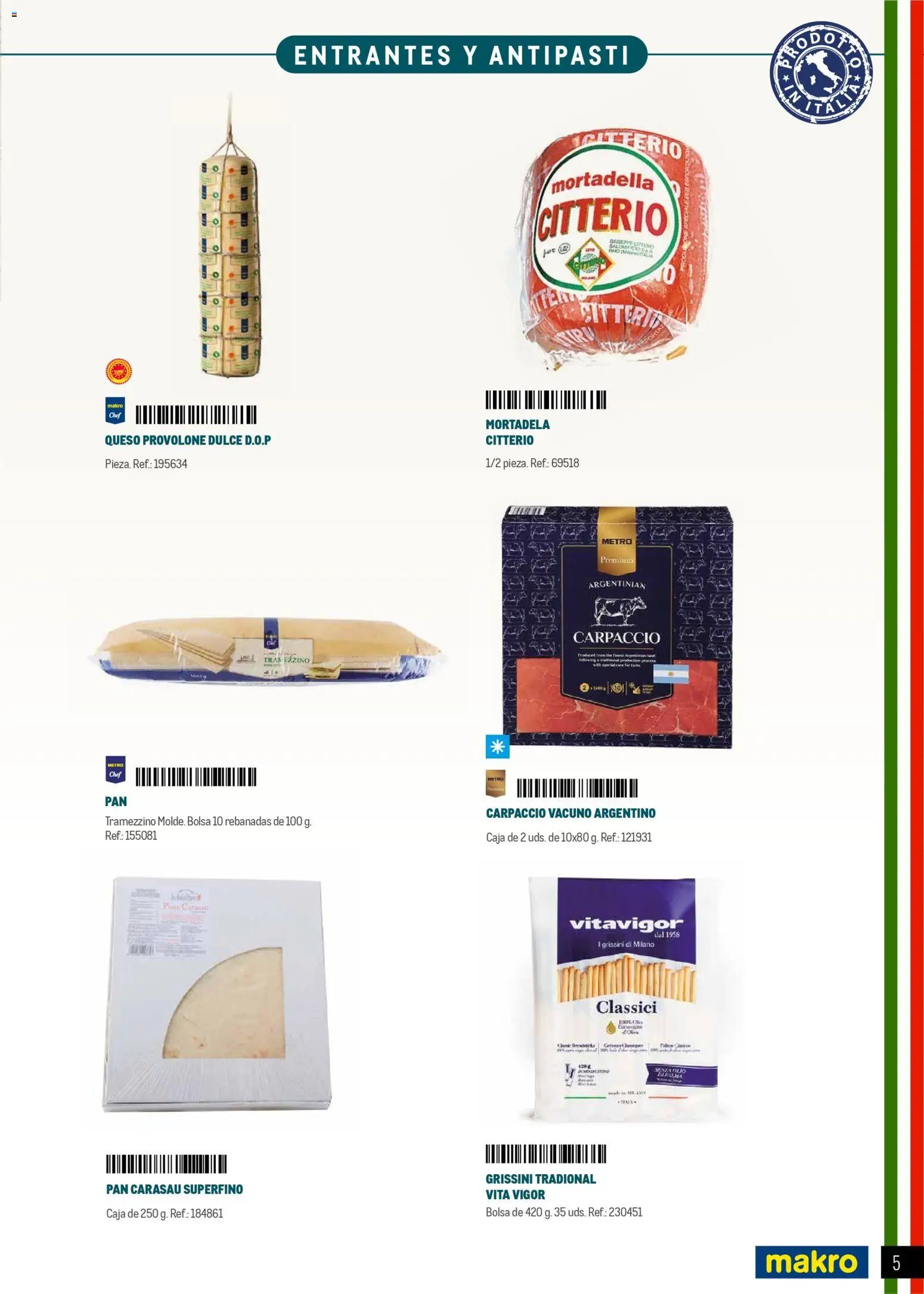 Makro Restaurantes italianos Norte