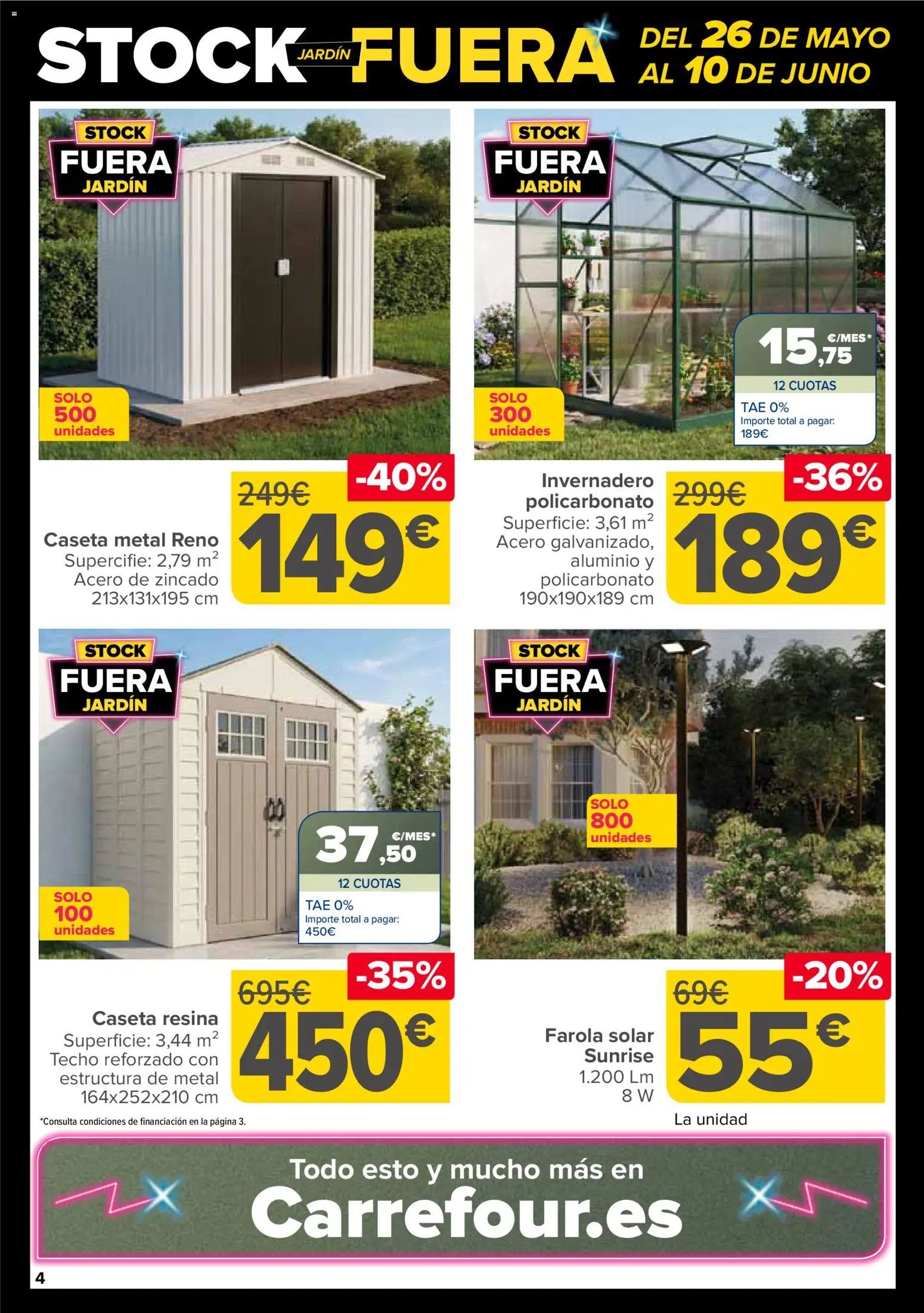 Carrefour Stock Fuera Jardin