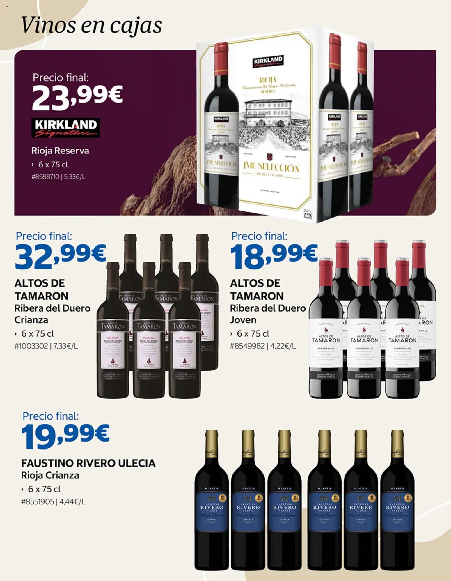 Costco catálogo Vinos