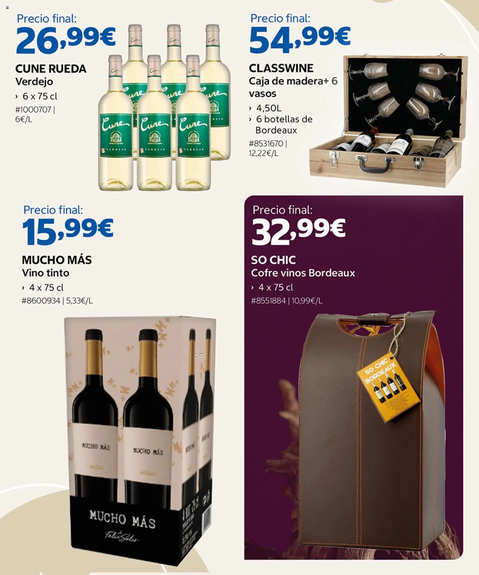 Costco catálogo Vinos