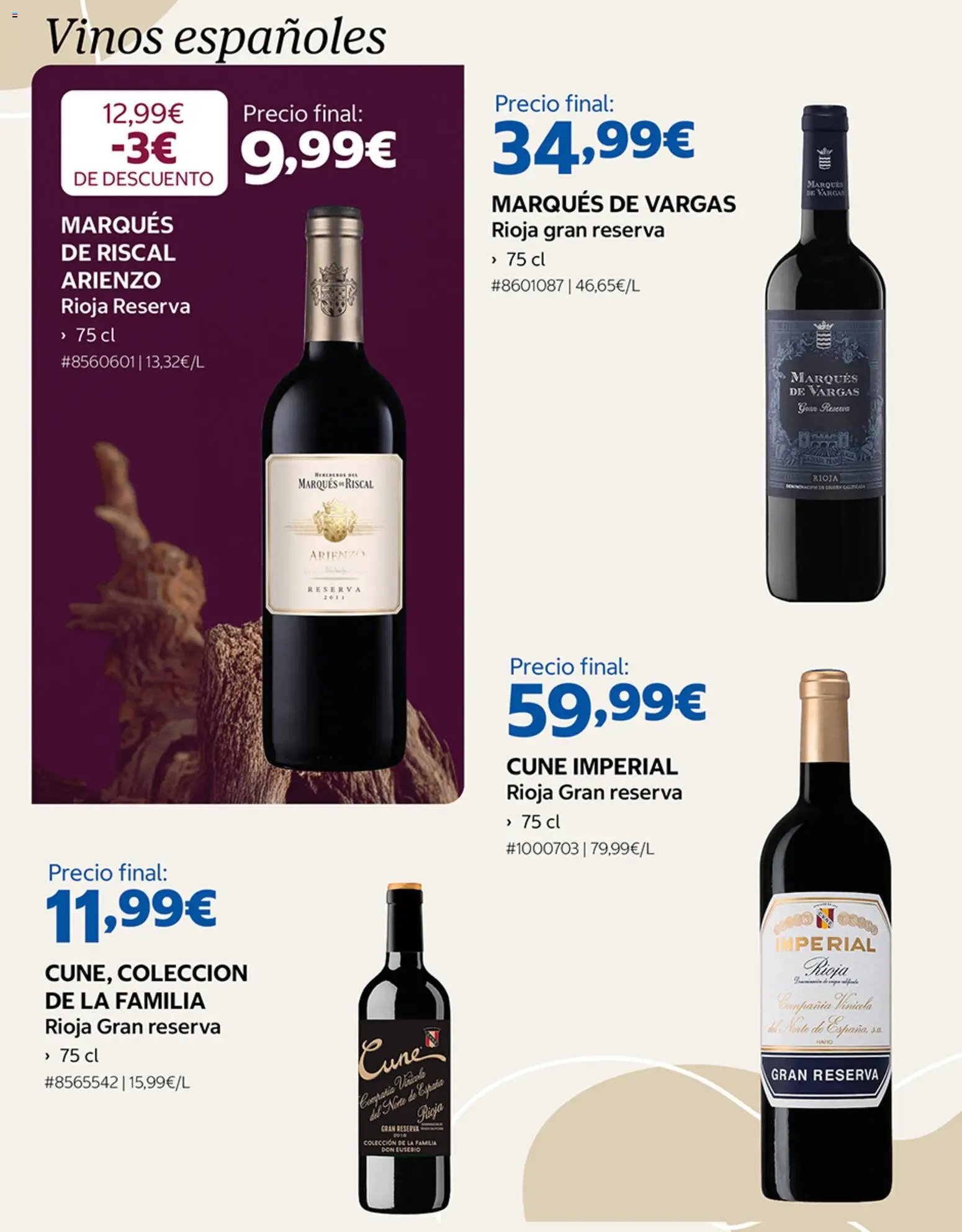 Costco catálogo Vinos