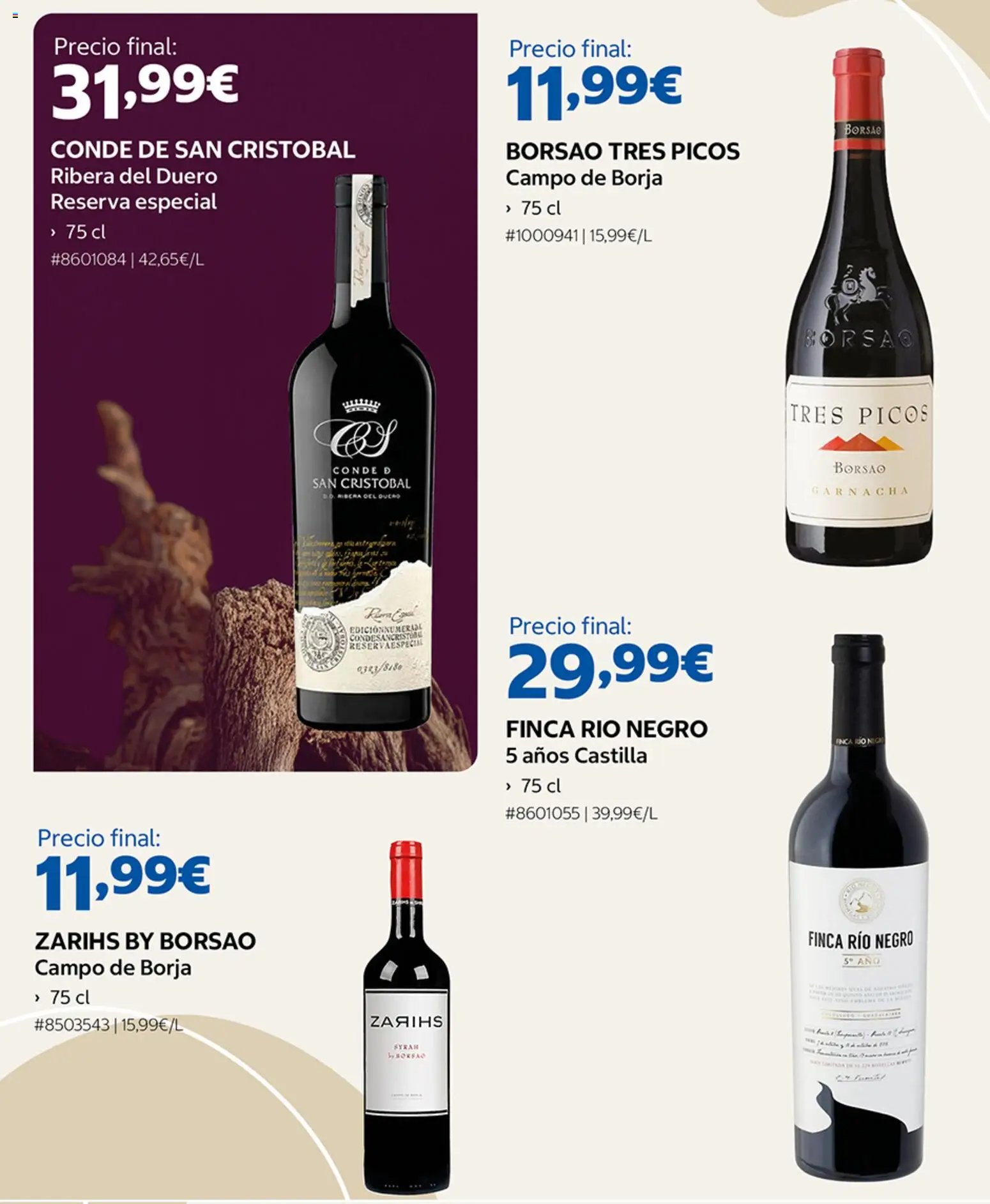 Costco catálogo Vinos