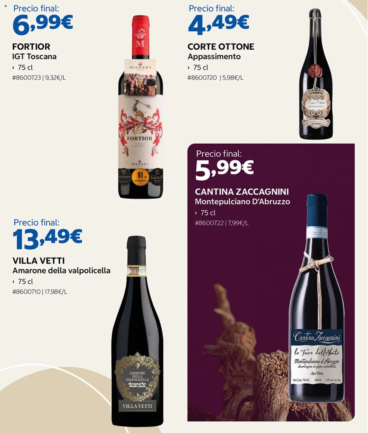 Costco catálogo Vinos