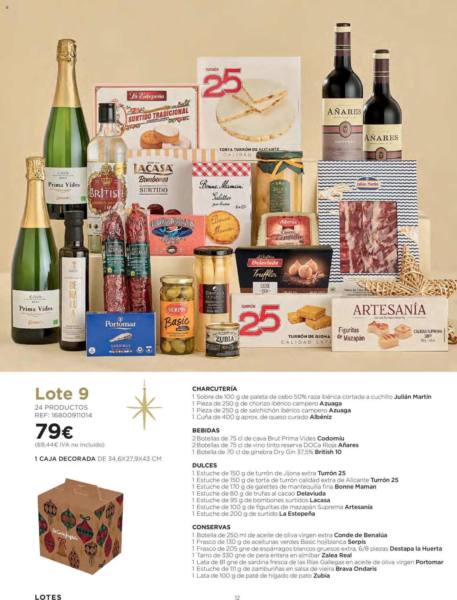 El Corte Inglés Cestas Navidad 2026 Cataluňa