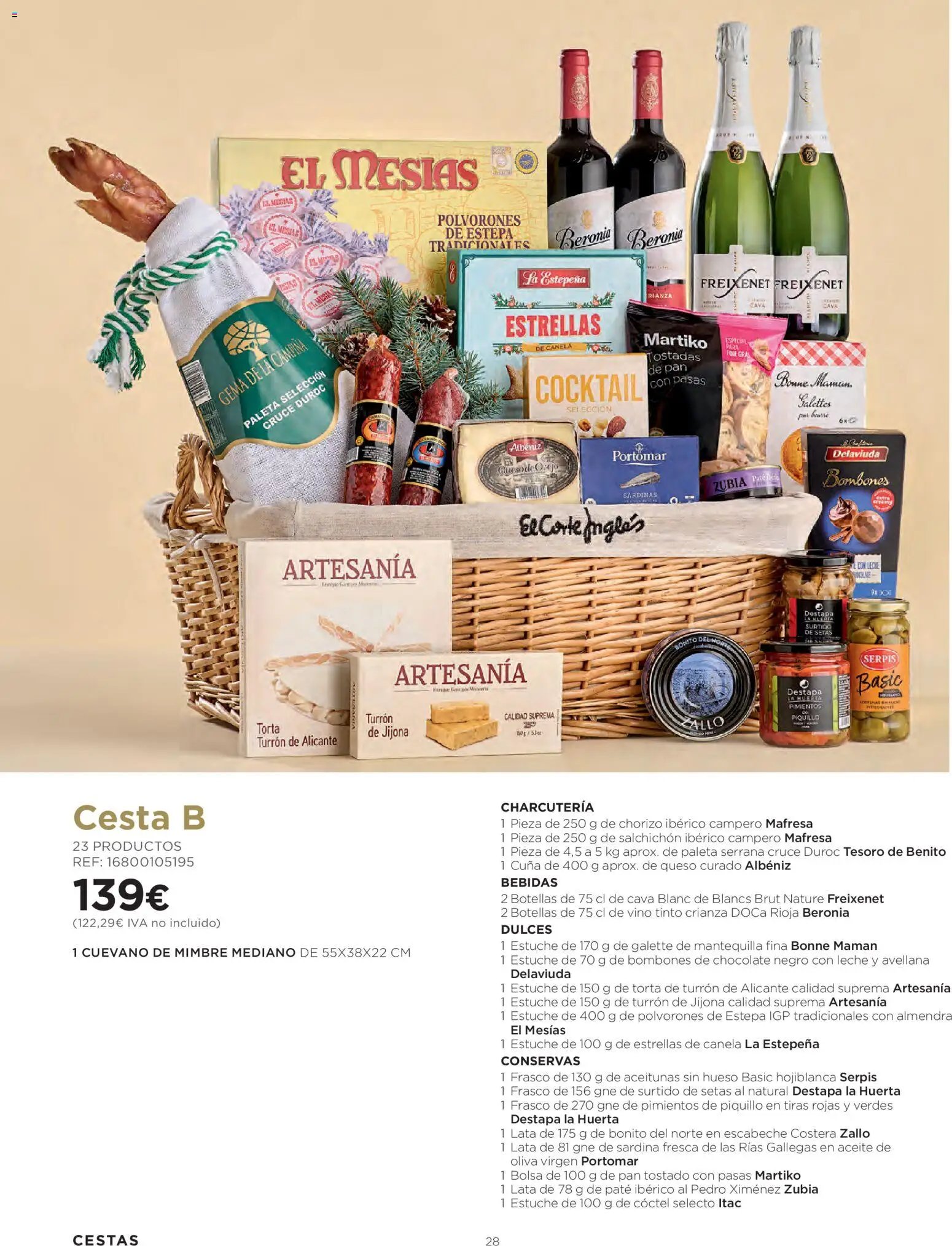 El Corte Inglés Cestas Navidad 2026 Cataluňa