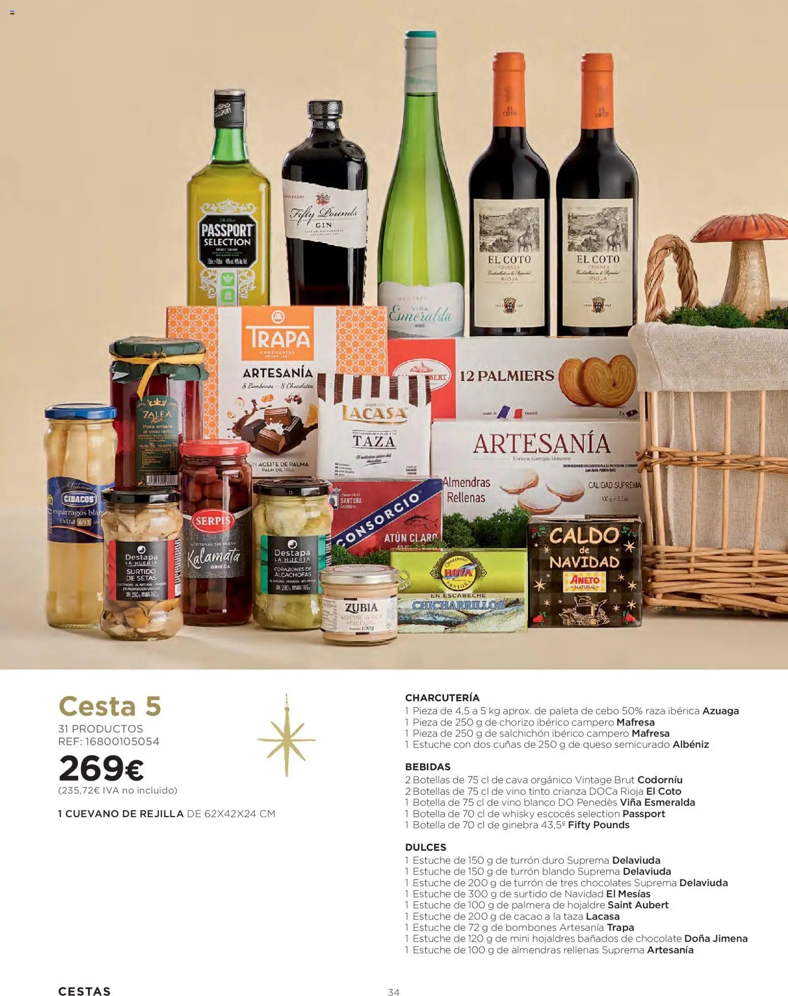 El Corte Inglés Cestas Navidad 2026 Cataluňa
