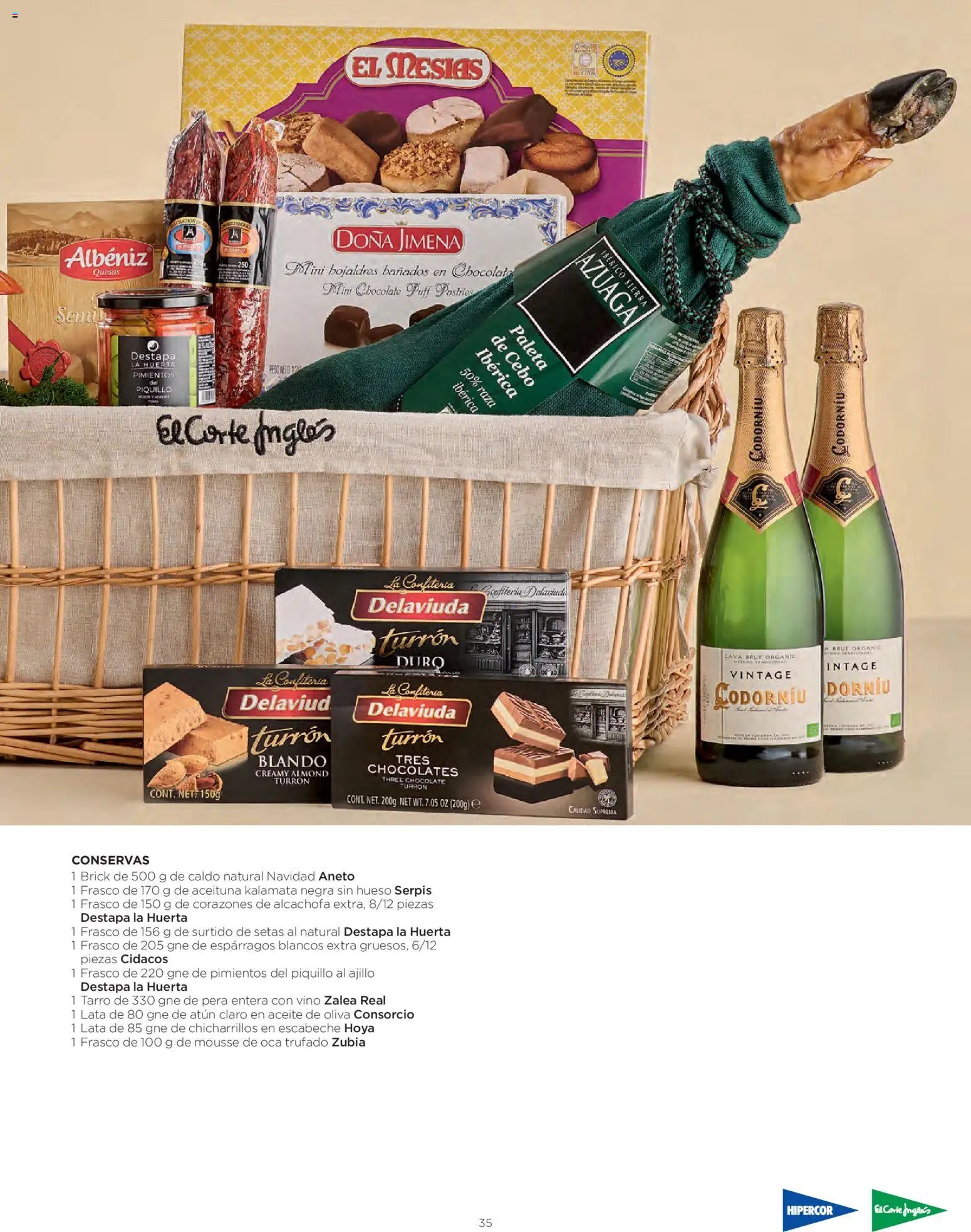 El Corte Inglés Cestas Navidad 2026 Cataluňa