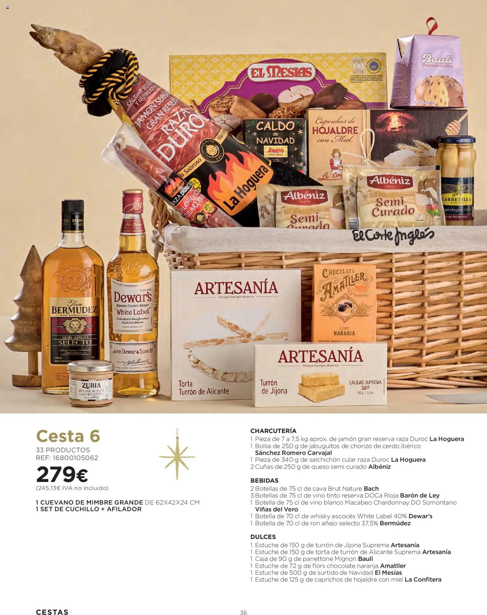 El Corte Inglés Cestas Navidad 2026 Cataluňa
