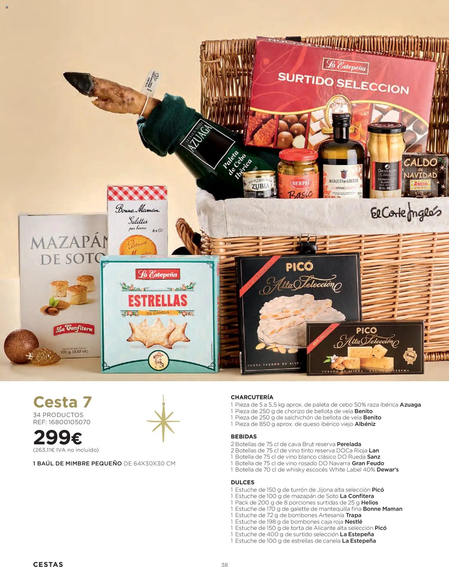 El Corte Inglés Cestas Navidad 2026 Cataluňa