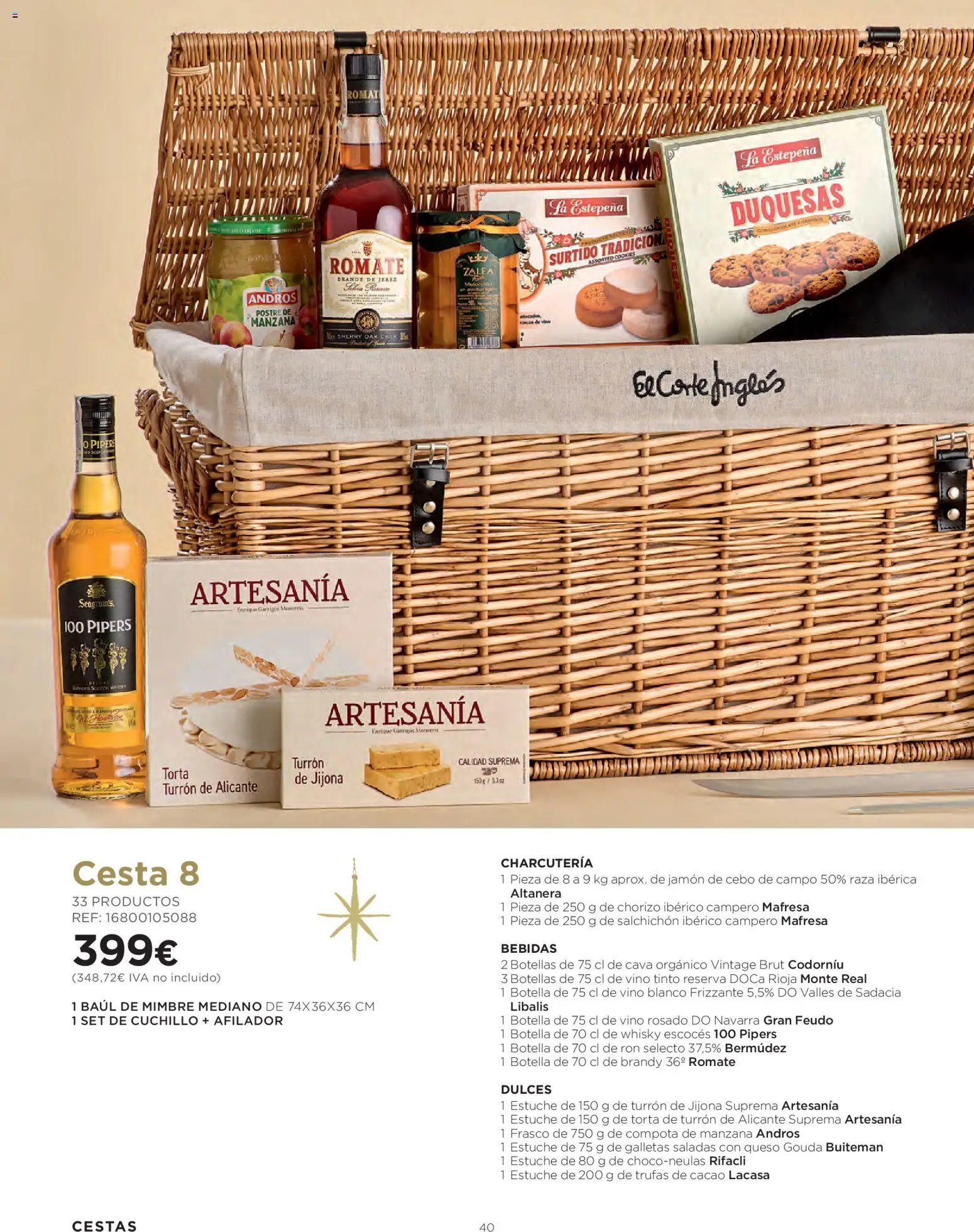 El Corte Inglés Cestas Navidad 2026 Cataluňa