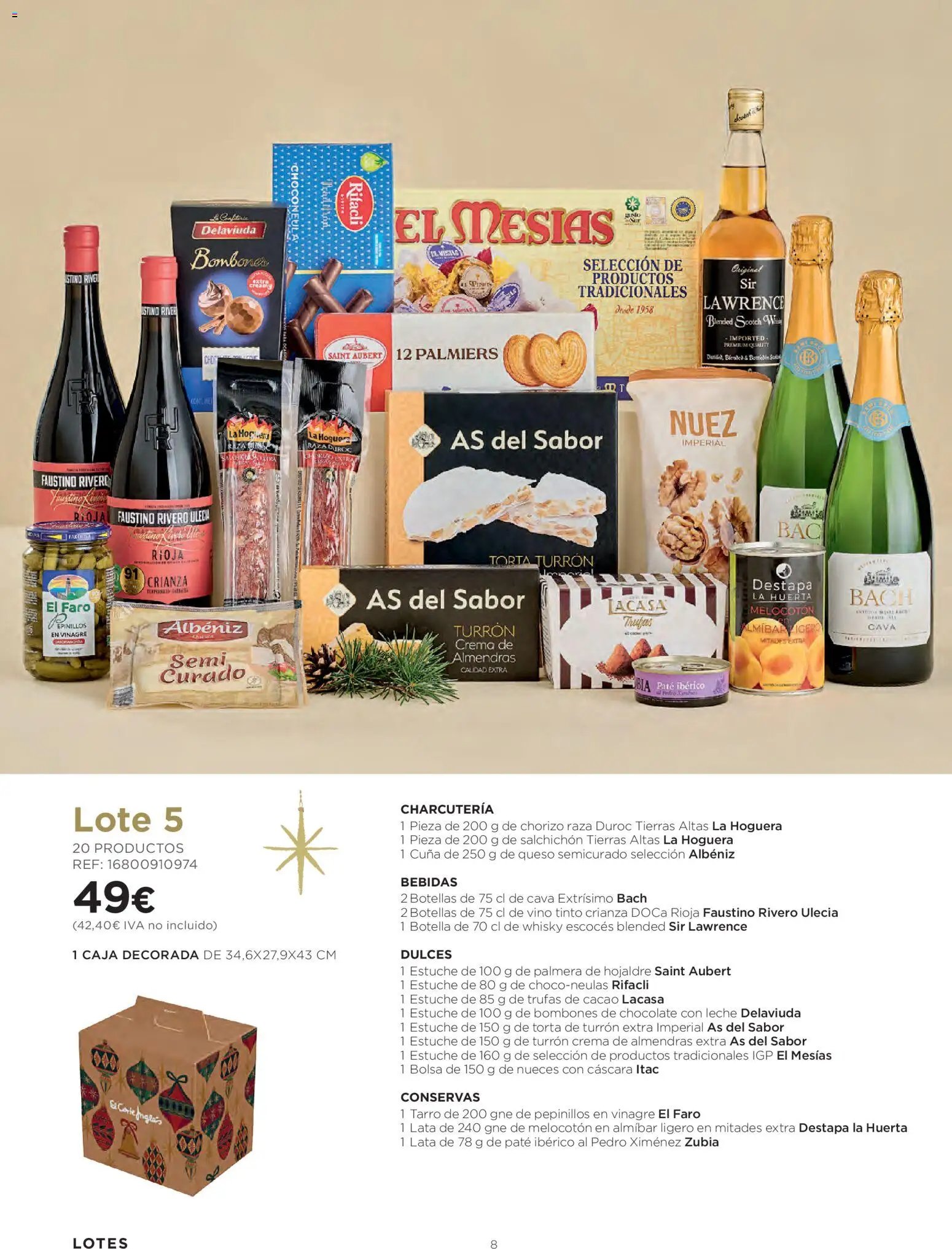 El Corte Inglés Cestas Navidad 2026 Cataluňa