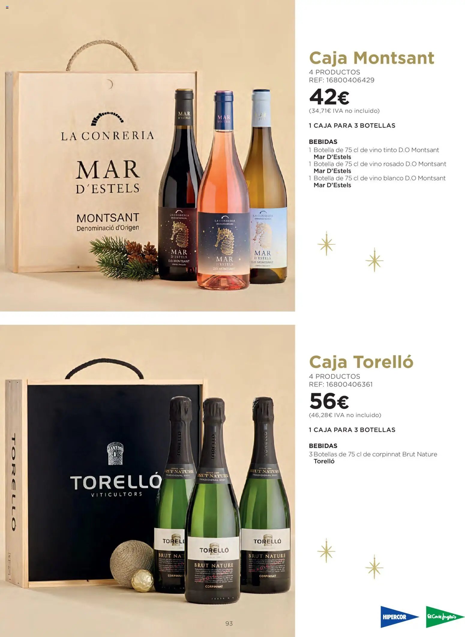 El Corte Inglés Cestas Navidad 2026 Cataluňa