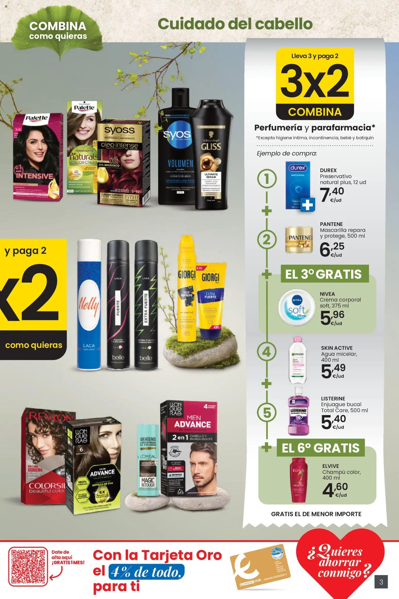 Eroski 3x2 En toda la perfumería y la parafarmacia