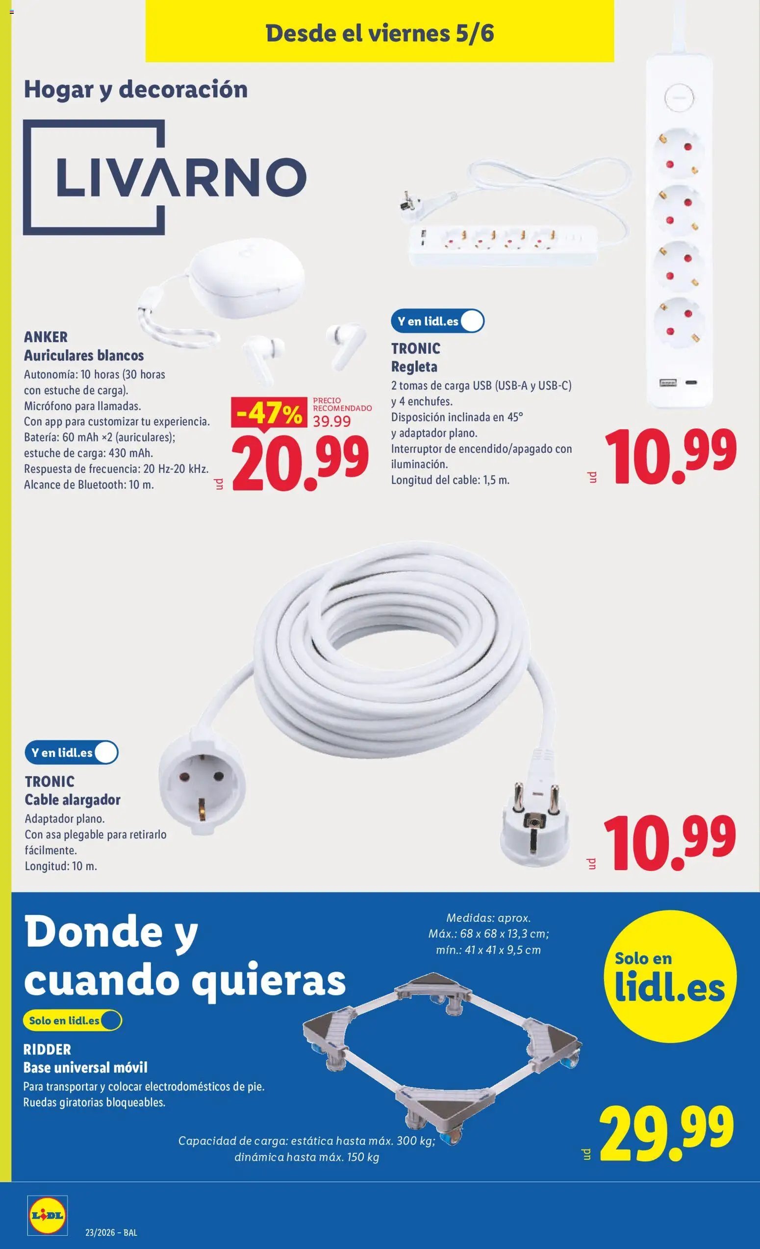 Lidl folleto de bazar Illes Balears