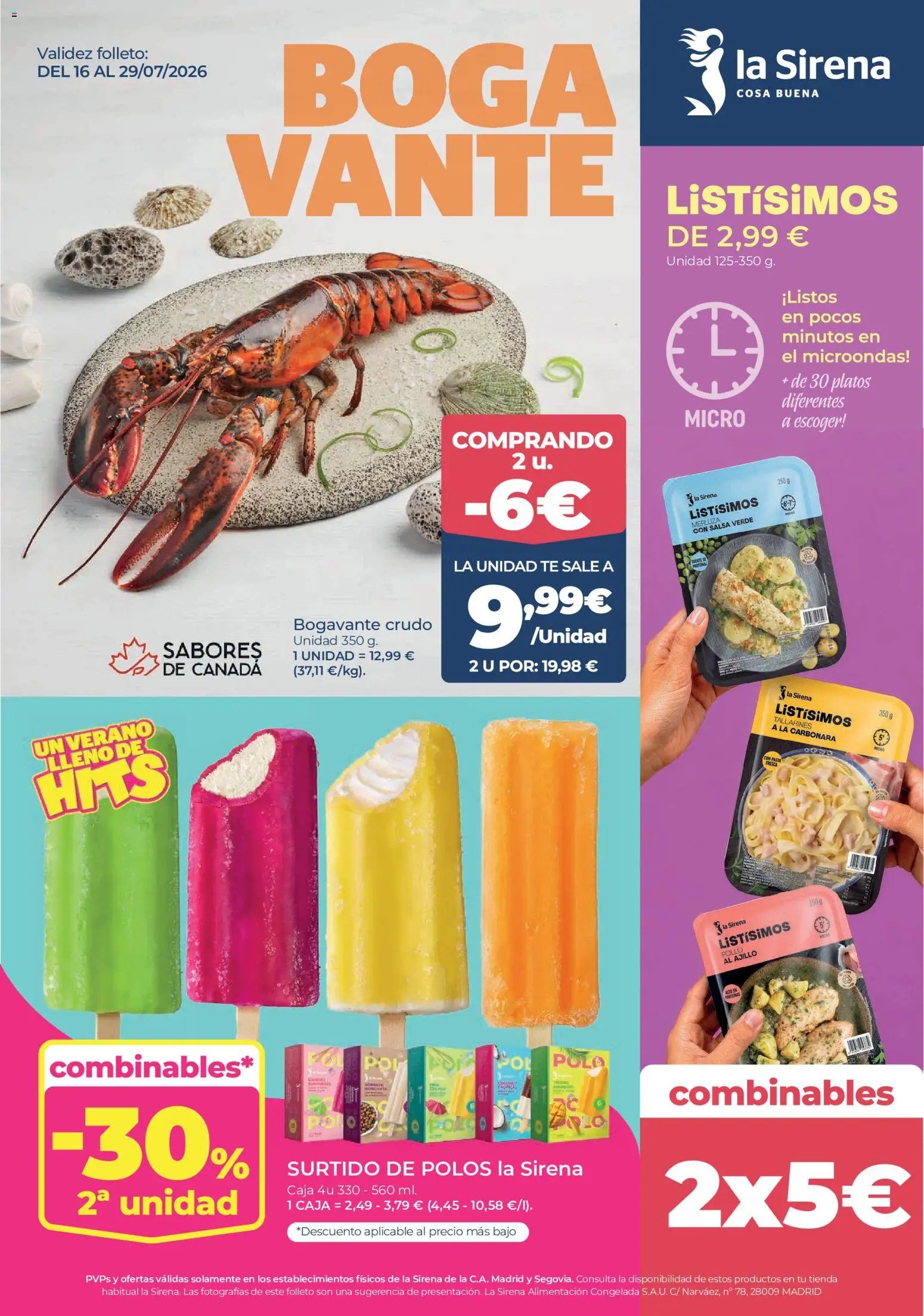 La Sirena folleto