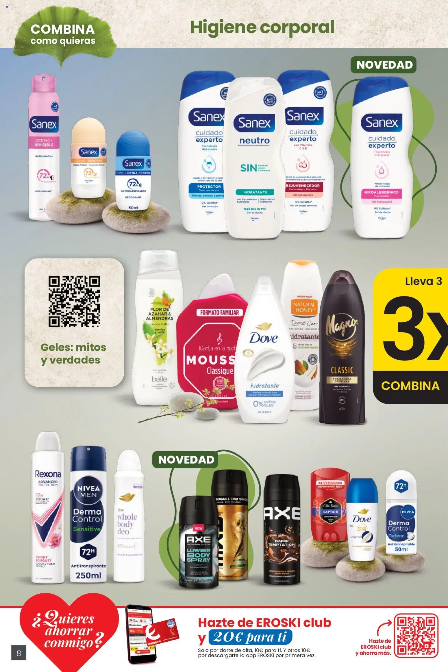 Eroski 3x2 En toda la perfumería y la parafarmacia