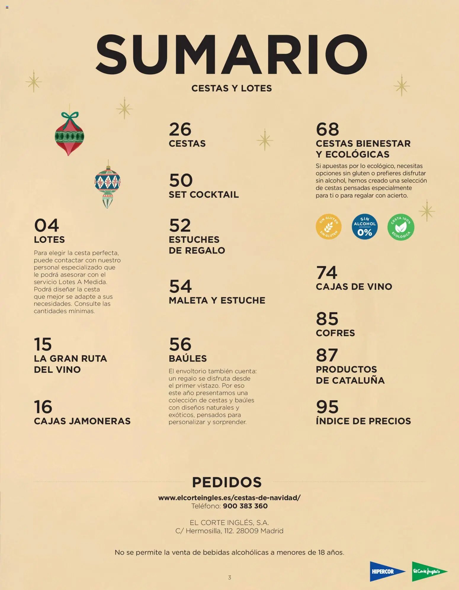 Hipercor - Cestas de Navidad Cataluňa