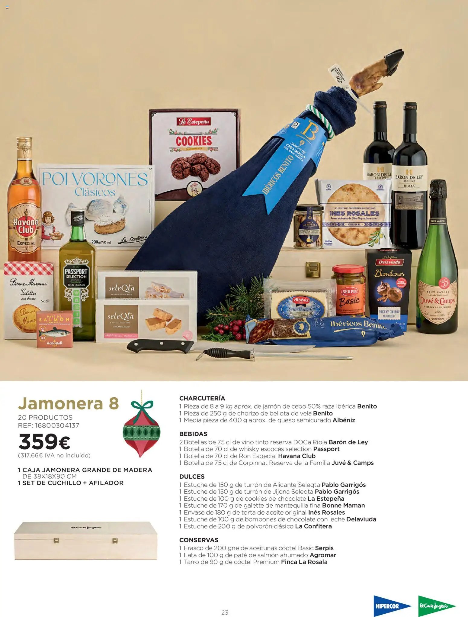 Hipercor - Cestas de Navidad Cataluňa
