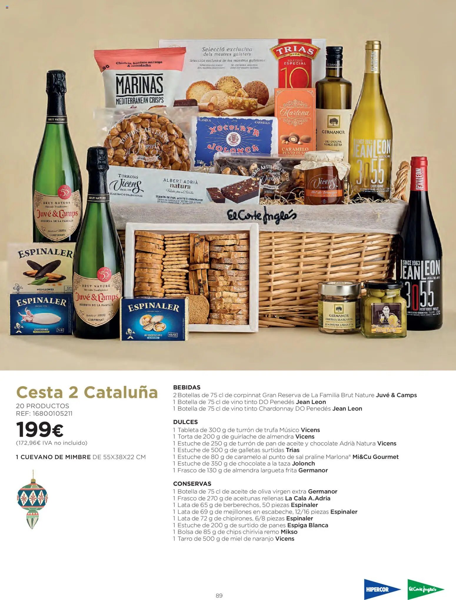 Hipercor - Cestas de Navidad Cataluňa