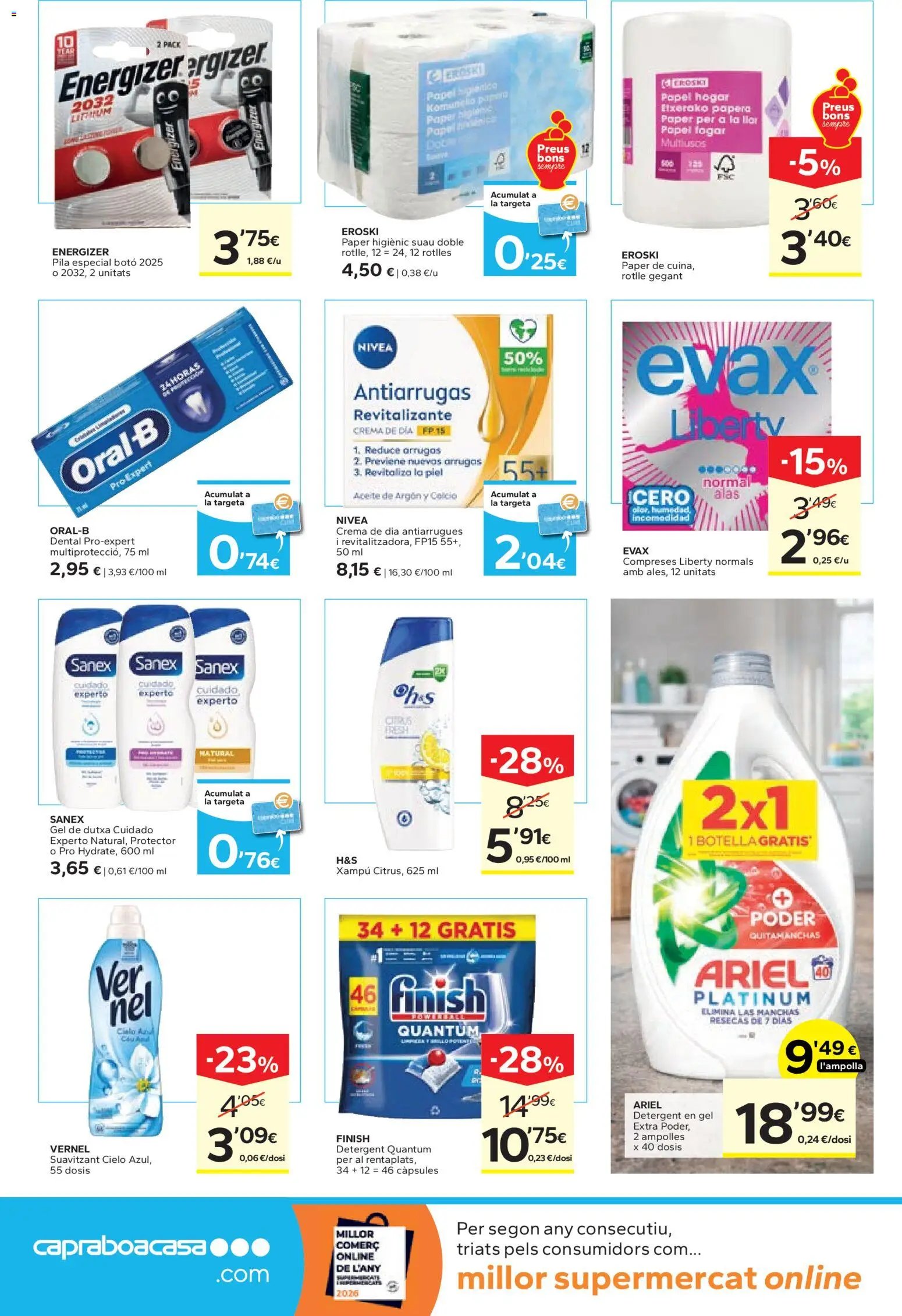 Caprabo - Estalvia des de la primera unitat